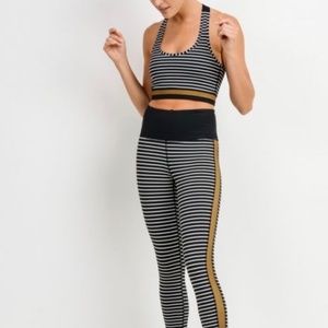Strip Legging and Sports Bra